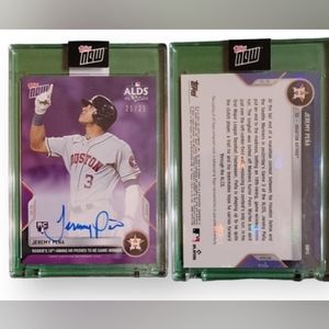 Jeremy Pena Topps Now 2022 ALDS Rookie On Card Auto (Raw/Ungraded)